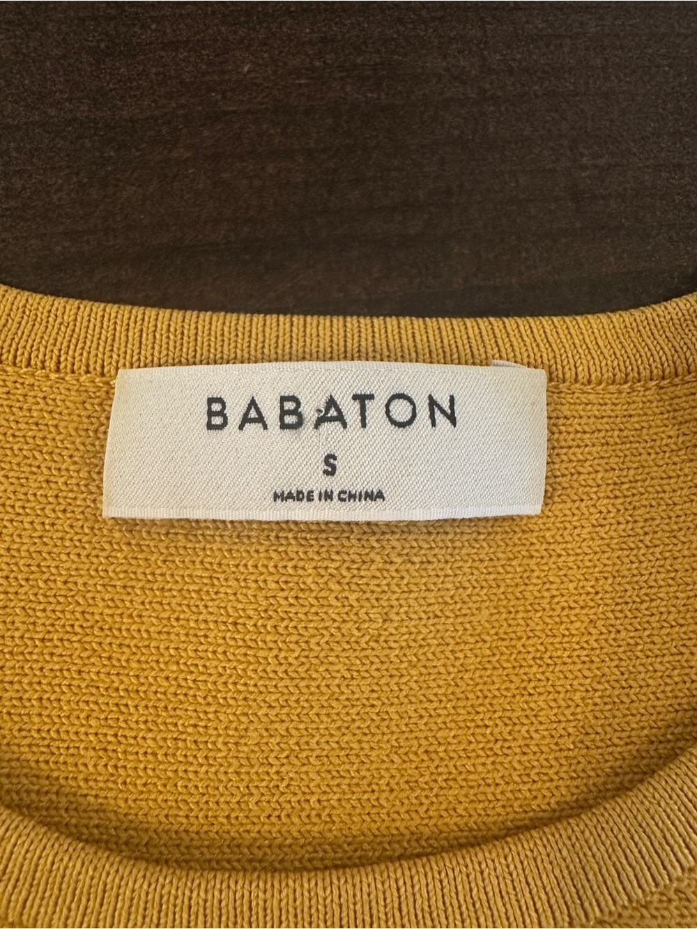 Aritzia Babaton Mustard Yellow Balloon Sleeve Sweater Size Small Women’s - Picture 7 of 8